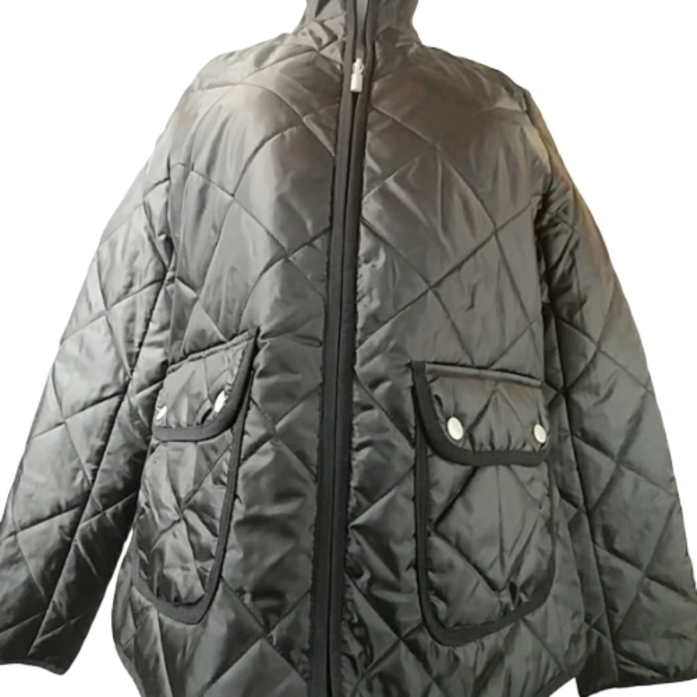 JANE ASHLEY NWT Black Lightweight Puffer